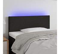 puraday Tête de lit réglable en hauteur Accessoires de lit Tête de lit LED Excellent soutien Meubles de chambre à coucher Design élégant Revêtement mural Noir 90 x 5 x 78/88 cm