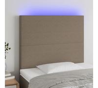 puraday Tête de lit réglable en hauteur Accessoires de lit Tête de lit LED Excellent soutien Meubles de chambre à coucher Design élégant Revêtement mural Taupe 90 x 5 x 118/128 cm