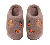 Puramala Chaussons en peluche pour enfants, garçons et filles, chauds et moelleux, avec semelle antidérapante, chaussures monstres amusantes pour la maison, Style_p01 Gris, 29.5 EU