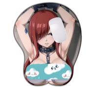 PUrar Fairy Tail Erza Scarlet Anime 3D Tapis de Souris Support Poignet Tapis de Souris dans Un Joli Motif, stéréoscopique Mignon Tapis de Souris Doux pour Bureau, Ordinateur