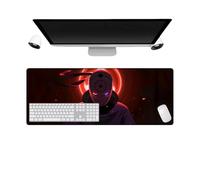 PUrar Japanese Uchiha Obito Anime Tapis de Souris XL, 800 x 300mm, Tapis de Souris de Jeu imperméable et Base de 3mm en Caoutchouc antidérapant Surface texturé