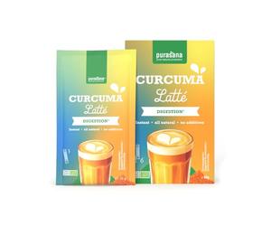 Purasana® Instant Curcuma Latte - 6 sticks - Lait doré bio au curcuma poudre, gingembre & cannelle, sans gluten