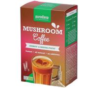 Purasana® Instant Mushroom Coffee - 6 sticks - Café Arabica bio avec lion’s mane, reishi & guarana