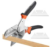 PURBLE Cisailles à Onglet - Cisaille à onglets Multi-Angles 45 à 135 degrés,Cisaille à Fermeture tendeur avec 2 Lames Rechange pour Couper Le Bois Tendre, Le PP, Le PVC