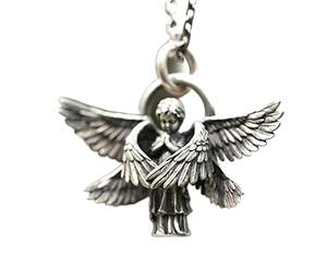 PURBLE Collier Pendentif Ange séraphin,Collier Pendentif amulette Seraphim Angel Wings - Collier Pendentif Ange Pendentif Seraphim Pray, Pendentif Collier Hommes et Femmes Couple personnalité Cadeau