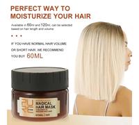 Purc 5 Secondes Masque Capillaire Magique Huile D'argan Nourrissant Lissage Réparation Masques Frisottis Endommagés Soin,60 Ml