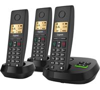 Pure 220A Trio - 3 Téléphones Dect Sans Fil Avec Répondeur - Blocage D`Appel Et Fonction Mains Libres - Répertoire 80 Contacts, Noir Anthracite [Compatibilité Avec De, It, Fr, Nl, Che, Aut]