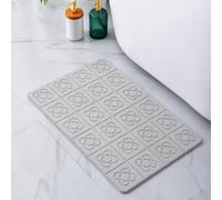 Pure 4Home Tapis de Bain Diatomite Antidérapant 60 x 39 cm | Sortie de Douche Super Absorbante Séchage Rapide | Pierre Naturelle Salle de Bain | Diatomite Stone Bath Mat (Panots)