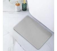 Pure 4Home Tapis de Bain Diatomite Antidérapant 60 x 39 cm | Sortie de Douche Super Absorbante Séchage Rapide | Pierre Naturelle Salle de Bain | Diatomite Stone Bath Mat 60 x 39 cm, Pain Grey