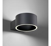 PURE Applique murale LED Clipse, dimmable, gris, Salon / Salle à manger, Aluminium, Moderne, Applique Murale LED