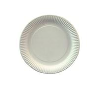 pure - Assiette - Taille 23 cm - rond - jetable - blanc (pack de 100)