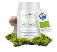 Pure Bio Agaricus blazei 100g ABM poudre de champignon médicinale de l'agriculture biologique de l'UE, végétalienne, sans additifs artificiels