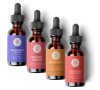Pure Body Naturals Kit de sérum facial - Sérum à l'acide hyaluronique, sérum au rétinol, sérum à la vitamine C et sérum à la vitamine B3 (niacinamide) - Un cadeau parfait pour les femmes de tous âges