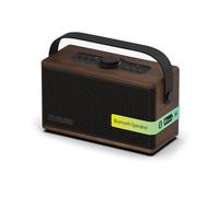 Pure Classic Aura Enceinte Bluetooth Portable 40W avec Batterie 10000mAh, Fonction Powerbank, lumière d’Ambiance, 30h autonomie, USB-C, entrée AUX, étanche IPX2 - Marron Café/Noyer