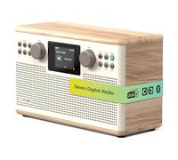 Pure Classic H6 Chaîne stéréo Hi-Fi et chaîne musicale avec radio DAB+ FM Bluetooth 5.3 USB-A & AUX 2,4" Télécommande couleur TFT double réveil, minuterie de sommeil et de cuisine 2 x 15 W 80 mémoires