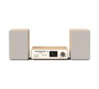 Pure Classic Stereo HiFi Music System (100W Internet Radio, Coton Blanc / Oak
