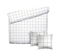 Pure Cotton Parure de lit 3 Pièces 2 Personnes - Housse de Couette 260x240cm & 2 taies d'oreiller 63x63cm - 100% Satin de Coton, 80 Fils/cm², 120 GSM - Certifié Oeko-TEX®- Eleonore - Taupe