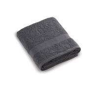 Pure Cotton - Serviette - Tissu Eponge en Coton Peigné - Doux au Toucher - Standard 100 par Oeko-TEX - Lavable à 40°C (100 x 150 cm, Gris Foncé)