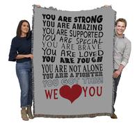 Pure Country Weavers You are Strong You Got This Blanket - Tapisserie cadeau tiss e en coton - Fabriqu e aux tats-Unis (72 x 54)