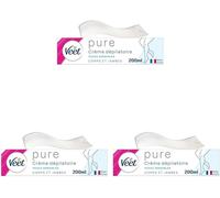 Pure - Crème Dépilatoire Corps Et Jambes - Lot De 3 Peaux Sensibles - Sans Odeur D'amoniaque - 200ml[Z150]