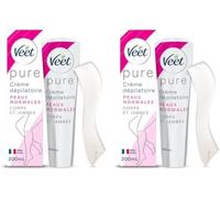 Pure - Crème Dépilatoire Corps & Jambes - Peaux Normales - Sans Odeur D'amoniaque - 200ml (Lot De 2)[Z545]