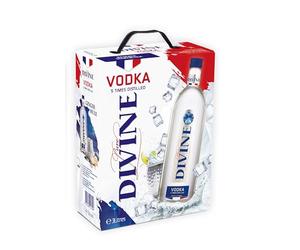 Pure Divine - Vodka française des Vosges du Nord - 37,5% vol - Bag in Box 3L (1 x 3 l)