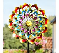 Pure Echo Grande éolienne d'extérieur en métal pour Cour et Jardin, Sculpture éolienne, Cadeau d’Anniversaire pour Femmes et la Famille, décoration de Jardin, 213,4 cm (colorée)