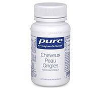 Pure Encapsulations Cheveux Peau Ongles - Nutricosmétique avec Biotine, Vitamines A & C, CoQ10, Zinc, Cuivre & Sélénium - Beauté Peau, Cheveux, Ongles - Sans Additifs - 60 Capsules