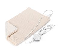 Pure Enrichment PureRadiance Coussin chauffant de luxe pour soulager les douleurs du dos, du cou et des épaules, design breveté, fausse fourrure douce et microvison, 6 réglages de chaleur, lavable