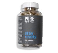 Pure for Men Puissant et Efficace à Base de Fibres Stay Ready, Psyllium en Gélules Végétales | 120 | Remède Intestin Irritable | Aloe Vera, Graines de Chia et Lin | Formule Exclusive