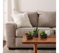 Pure Garden Lot de 3 Plantes succulentes artificielles en Fausses Pots de Pierres de Tailles Assorties