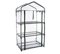 Pure Garden Mini Serre Portable à 3 Niveaux avec Cadre antirouille et bâche en PVC pour l'intérieur et l'extérieur, 70 x 48 x 127 cm
