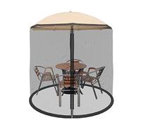 Pure Garden Moustiquaire pour Parasol de terrasse - Moustiquaire pour Parasol de 2,3 m pour empêcher Les Insectes d'entrer - Housse en Maille zippée avec Fond lesté