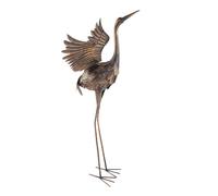 Pure Garden Statue de Jardin Grue Volante - Statues de Grue d'art en métal de 88,9 cm de Haut pour décoration extérieure - Sculptures et Statues de Jardin - Ornements de pelouse pour terrasse, étang