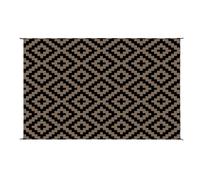 Pure Garden Tapis d'extérieur avec lumières Del - Tapis d'extérieur en Paille de Plastique imperméable - Décoration de Camping-Car ou de Porche (Marron)