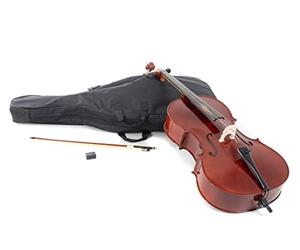 PURE GEWA Ensemble de violoncelle HW Ensemble en bois dur - Violoncelle 1/4, Set prêt à jouer, incl. housse de violoncelle, archet, colophane, tendeur fin, pique