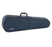 PURE GEWA Étui pour violon bleu foncé/Velours gris clair avec poche à partitions et sangles de sac à dos 1/4