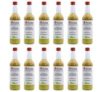 Pure Ginger Gingembre bio péruvien de qualité supérieure sans sucre ni additifs artificiels (12 x 500 ml)