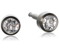 Pure Grey - Boucles d'oreilles - Titane - Oxyde de Zirconium - 304