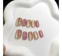 Pure Handmade Lot de 10 faux ongles réutilisables à coller avec onglets adhésifs en gelée, lime à ongles et bâton à cuticules Taille XS Q232