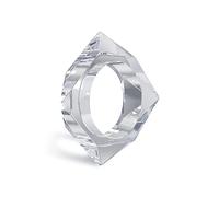 Pure Hands Diaphanous Winsome Bracelet jonc fait main en acrylique de forme carrée à facettes Transparent Transparent