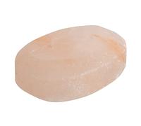 Pure Himalayan Salt Works Pierre de massage plate ovale en cristal rose sculptée à la main pour massothérapie, déodorant, gommage au sel et au sucre, 6,3 x 8,9 x 2,5 cm (l x L x P)