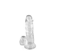 Gode Ventouse Jelly avec Testicules S Transparent
