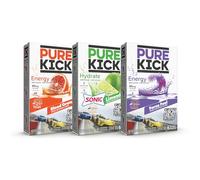 Pure Kick Forza Fuel - Mélange de boisson pour boissons Singles To Go Édition limitée, énergie, orange sanguine et limeade sonique - 3/6 boîtes - 18 paquets au total
