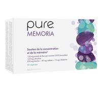 Pure Memoria Concentration et mémoire Bacopa 30 Capsules
