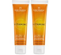 Pure Mineral - Crème Mains Nourrissante à la Vitamine C - Minéraux Mer Morte, Hydratation Profonde, Protection Peau Sèche - Sans silicones, sulfates, parabènes - 100ml (Lot de 2)