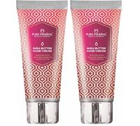 Pure Mineral - Crème Mains Revitalisante au Beurre de Karité - Minéraux Mer Morte, Nourrissante, Hydratation Intense - Sans silicones, sulfates, parabènes - 50ml (Lot de 2)