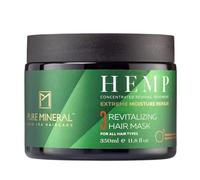 Pure Mineral - Masque Capillaire au Chanvre pour Cheveux Profondément Nourris - Hydratant, Revitalisant, Minéraux Mer Morte - Sans sulfates, parabènes, petrolates - 350ml