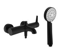 Pure mitigeur de bain mural à levier unique avec inverseur pvd titane noir mat - LAUFEN HF901760428600