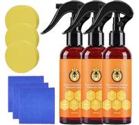 Pure Natural Beeswax Spray, 2025 Upgrade Natural Beeswax Spray Furniture Polish, The Original Micro Molecularized Beewax Care Restorer for Living Rooms,Kitchens,Wood Furniture Floors, 120ml (3)